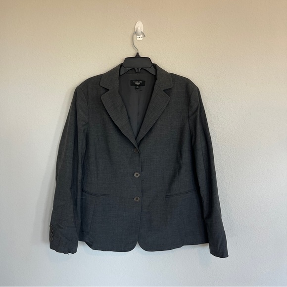 Talbots Grey Wool Blend Women’s Blazer Size 14W - Picture 1 of 7